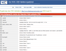 kostenlose SEO Tools - W3C CSS Validation Service