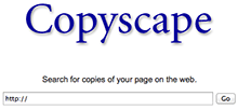kostenlose SEO Tools - Copyscape Duplicate Content Finder